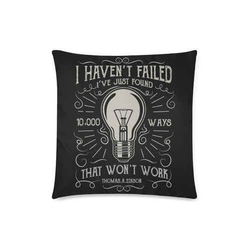 10000 Ways Black Custom Zippered Pillow Case 18"x18"(Twin Sides)