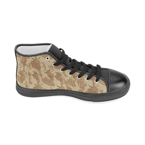 Desert Camouflage Military Pattern Men’s Classic High Top Canvas Shoes (Model 017)
