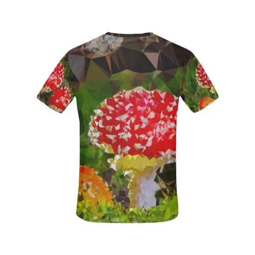 Amanita Muscaria Red White Mushroom Triangles All Over Print T-Shirt for Women (USA Size) (Model T40)