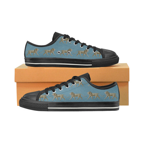 Mesopotamian Lion Women's Shoes Canvas Women's Shoes/Large Size (Model 018)