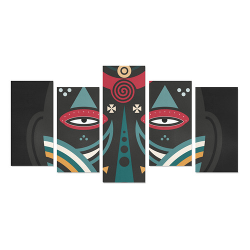 Maasai Warrior Canvas Print Sets E (No Frame)