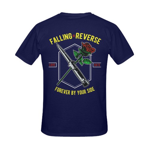 Falling In Reverse Modern Navy Men's Slim Fit T-shirt (Model T13)