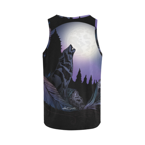 Howling Wolf All Over Print Tank Top for Men (Model T43)