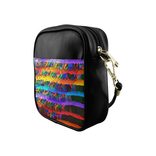 Wheel 3 Wallpaper Fractal Art Triangles Sling Bag (Model 1627)