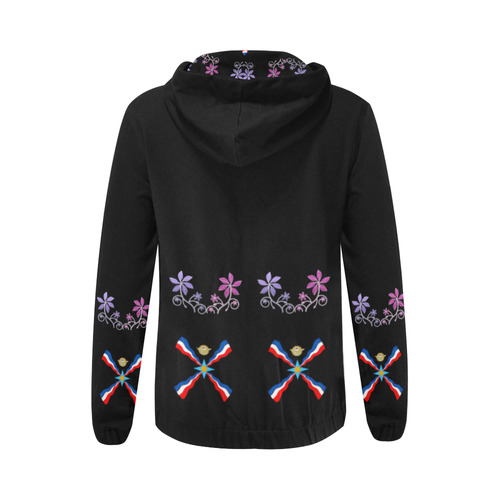 Assyrian Flag Women's Hoodie All Over Print Full Zip Hoodie for Women (Model H14)