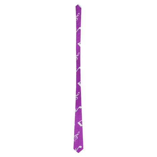 cute music pattern F Classic Necktie (Two Sides)
