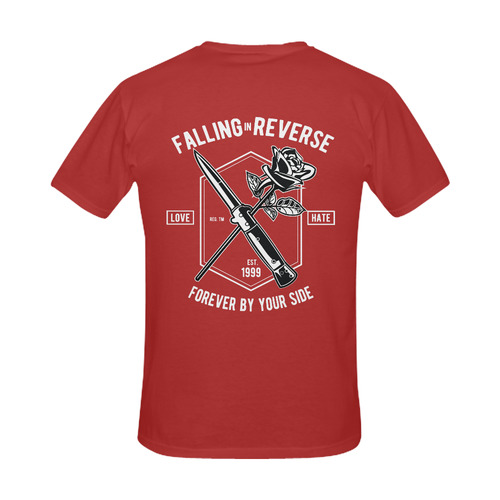 Falling In Reverse Dark Red Men's Slim Fit T-shirt (Model T13)