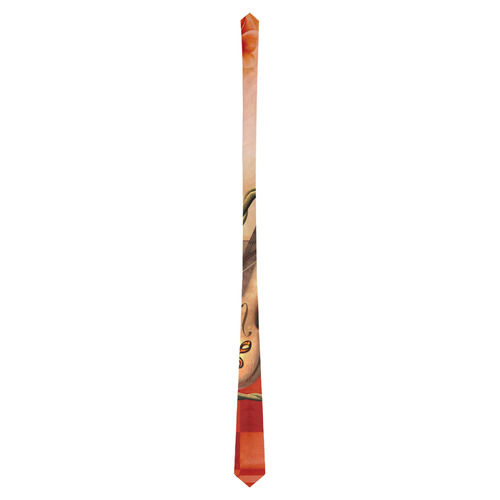 Violin and violin bow with flowers Classic Necktie (Two Sides)