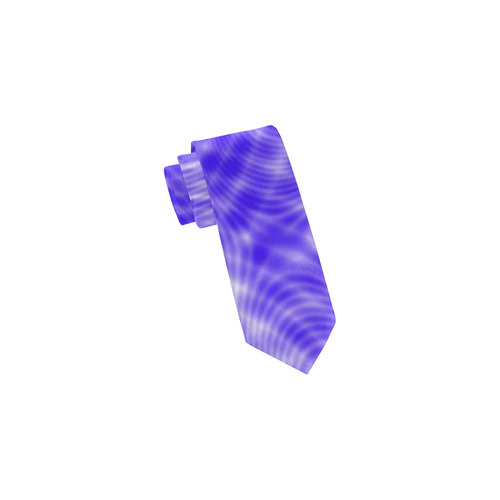 abstract moire blue Classic Necktie (Two Sides)