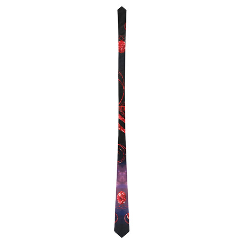 Music, key notes on dark background Classic Necktie (Two Sides)