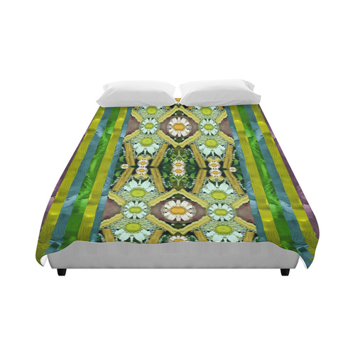 Bread sticks and fantasy flowers in a rainbow Duvet Cover 86"x70" ( All-over-print)