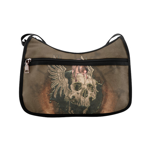 Awesome skull with rat Crossbody Bags (Model 1616)