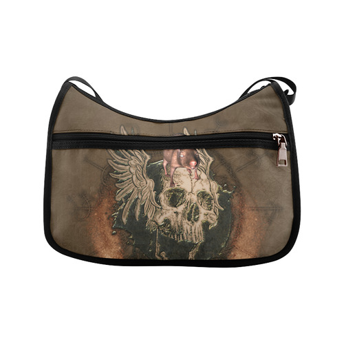 Awesome skull with rat Crossbody Bags (Model 1616)