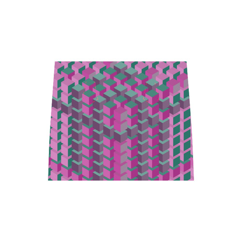 Pink & Green Cubes Geometric Abstract Boston Handbag (Model 1621)
