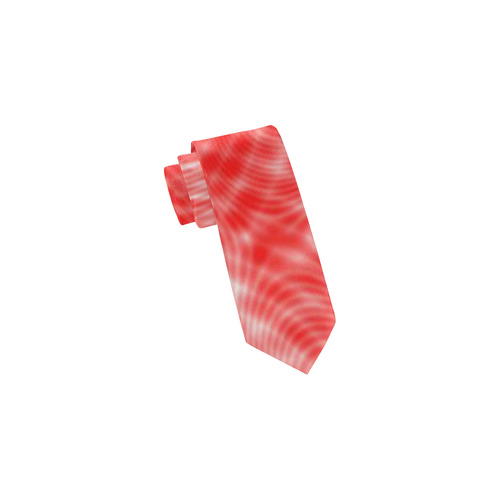 abstract moire red Classic Necktie (Two Sides)