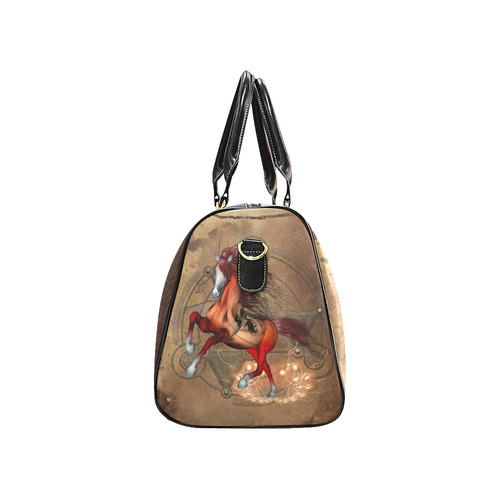 Wonderful horse with skull, red colors New Waterproof Travel Bag/Large (Model 1639)
