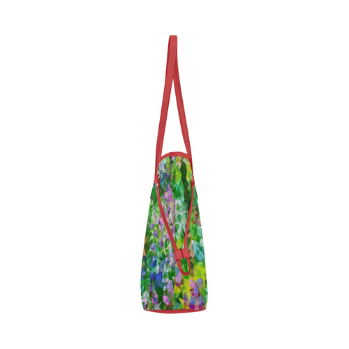 Geometric Triangles Floral Garden after Monet Clover Canvas Tote Bag (Model 1661)