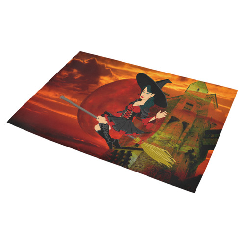 Witch and Red Moon Azalea Doormat 30" x 18" (Sponge Material)