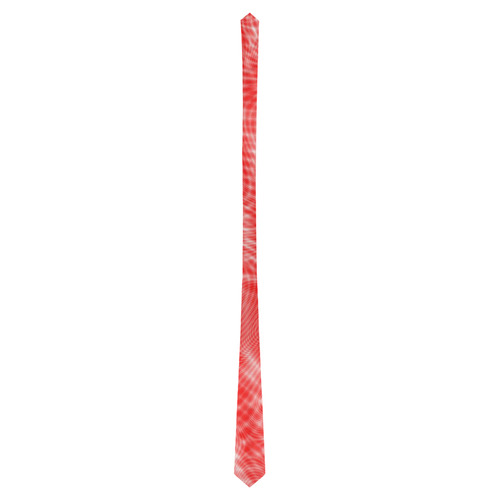 abstract moire red Classic Necktie (Two Sides)