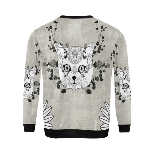 Wonderful sugar cat skull All Over Print Crewneck Sweatshirt for Men/Large (Model H18)