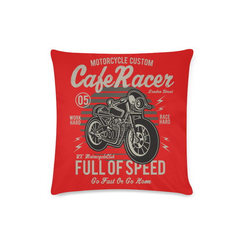 Cafe Racer Red Custom Zippered Pillow Case 16"x16"(Twin Sides)