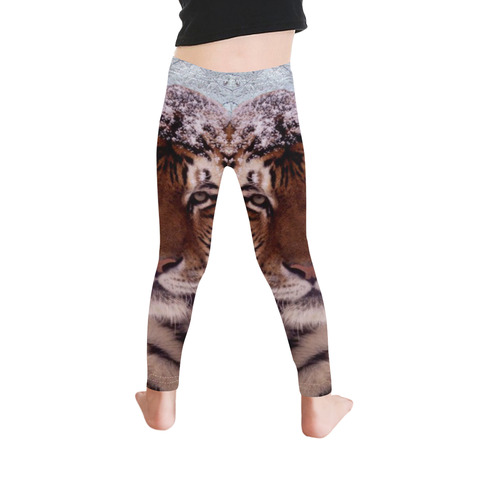 Tiger and Snow Kid's Ankle Length Leggings (Model L06)