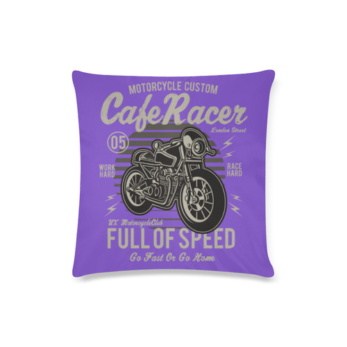 Cafe Racer Purple Custom Zippered Pillow Case 16"x16"(Twin Sides)