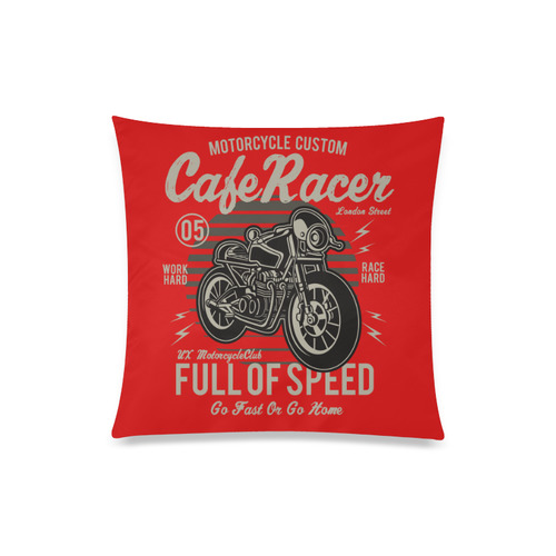 Cafe Racer Red Custom Zippered Pillow Case 20"x20"(Twin Sides)