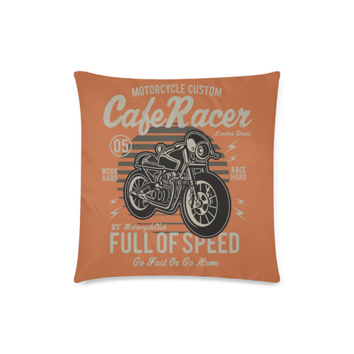 Cafe Racer Sienna Brown Custom Zippered Pillow Case 18"x18"(Twin Sides)