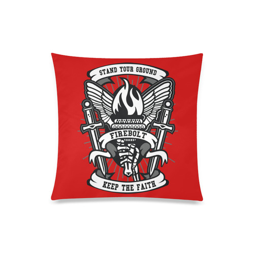 Torch Red Custom Zippered Pillow Case 20"x20"(Twin Sides)