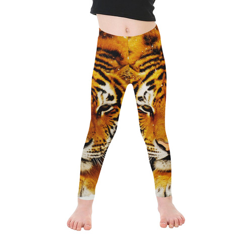 Siberian Tiger Kid's Ankle Length Leggings (Model L06)