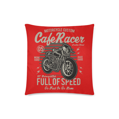 Cafe Racer Red Custom Zippered Pillow Case 18"x18"(Twin Sides)