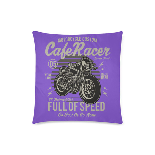 Cafe Racer Purple Custom Zippered Pillow Case 18"x18"(Twin Sides)
