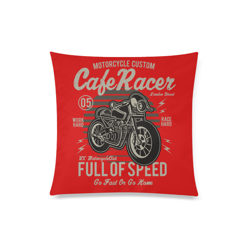 Cafe Racer Red Custom Zippered Pillow Case 20"x20"(Twin Sides)