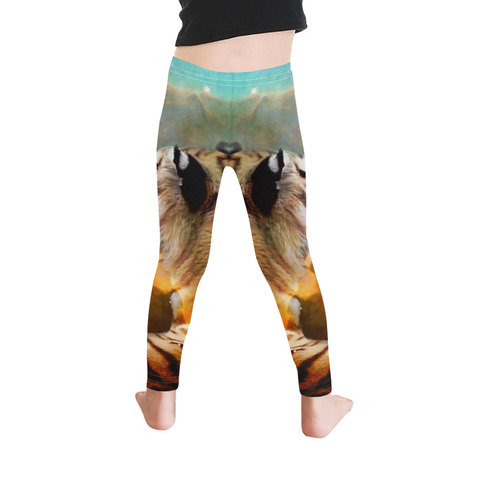 Tiger and Nebula Kid's Ankle Length Leggings (Model L06)