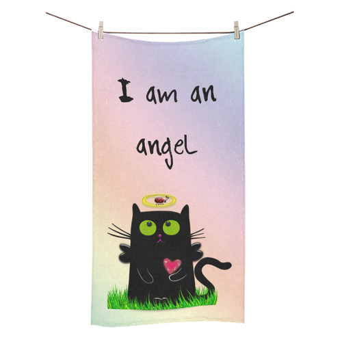 angelic cat and ladybug Bath Towel 30"x56"