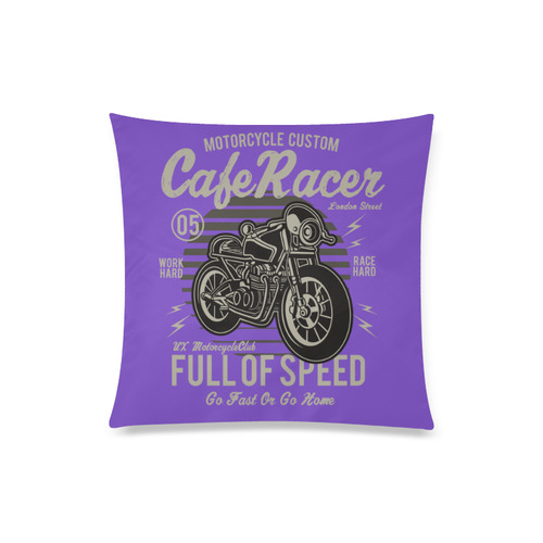 Cafe Racer Purple Custom Zippered Pillow Case 20"x20"(Twin Sides)