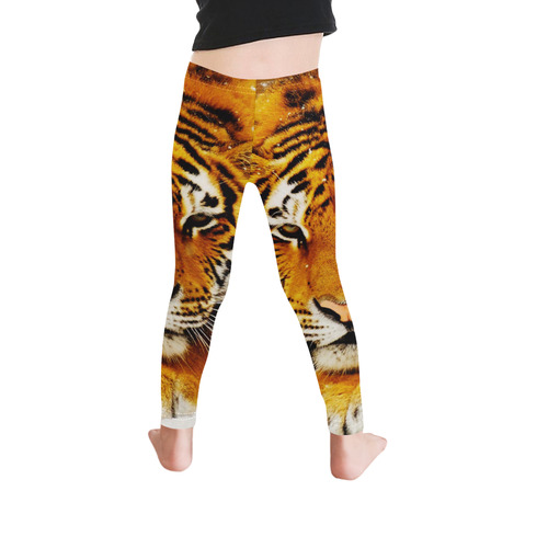 Siberian Tiger Kid's Ankle Length Leggings (Model L06)