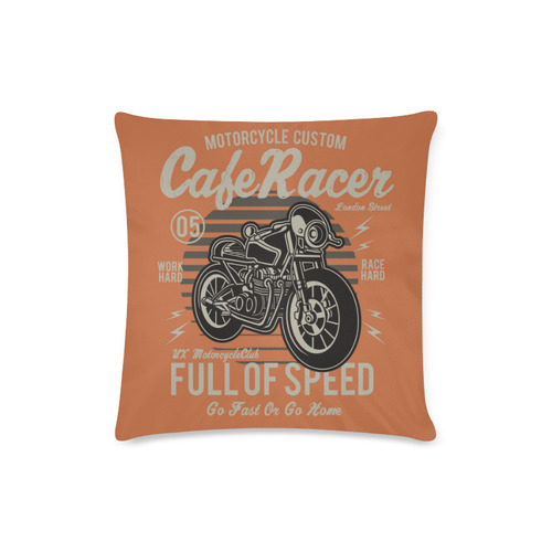 Cafe Racer Sienna Brown Custom Zippered Pillow Case 16"x16"(Twin Sides)