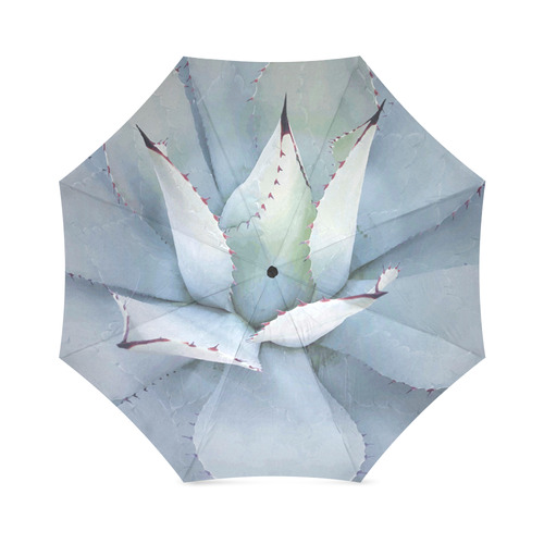 Succulent  Blue Green Nature Vector Art Foldable Umbrella (Model U01)