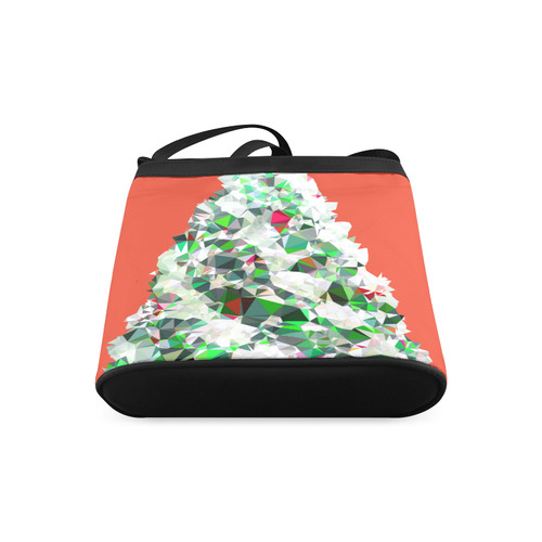 Christmas Tree Low Poly Geometric Triangles Crossbody Bags (Model 1613)