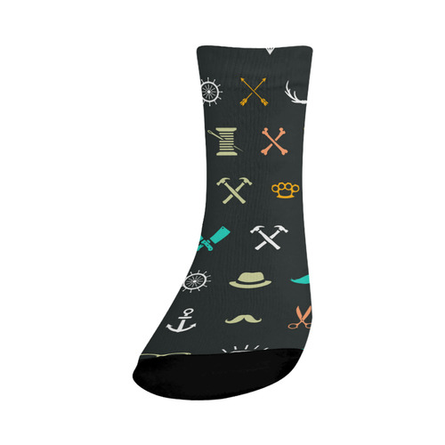 Hipster Icons Crew Socks