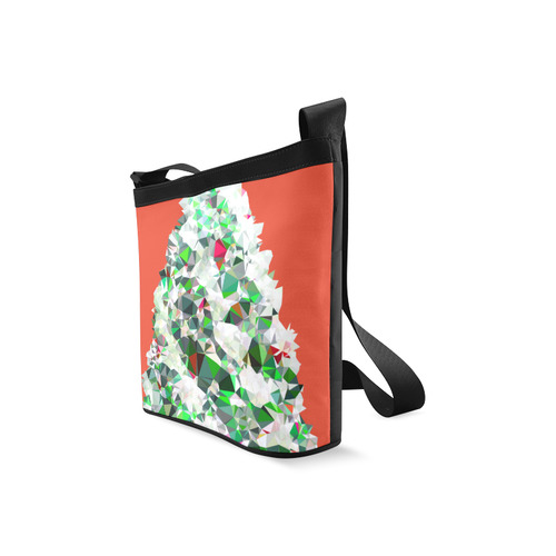 Christmas Tree Low Poly Geometric Triangles Crossbody Bags (Model 1613)