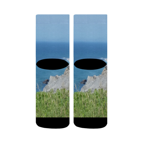 Block Island Bluffs - Block Island, Rhode Island Crew Socks