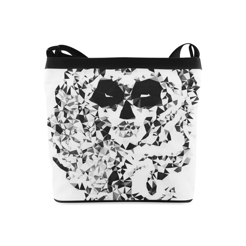 Sugar Skull Black White Low Poly Geometric Crossbody Bags (Model 1613)
