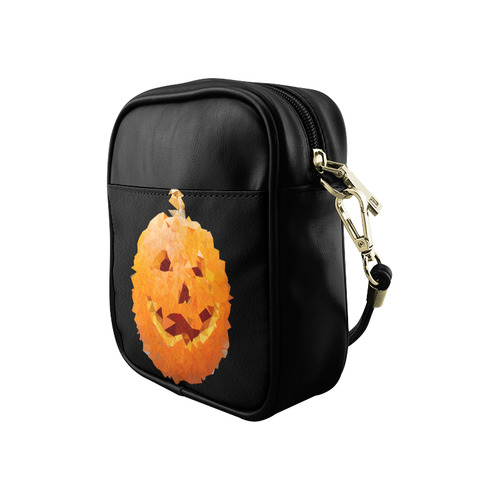 Halloween Pumpkin Low Poly Geometric Sling Bag (Model 1627)