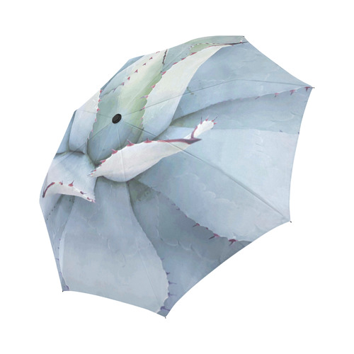 Succulent  Blue Green Nature Vector Art Auto-Foldable Umbrella (Model U04)