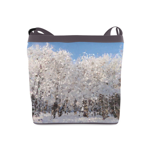 Trees in Snow Winter Geometric Landscape Crossbody Bags (Model 1613)