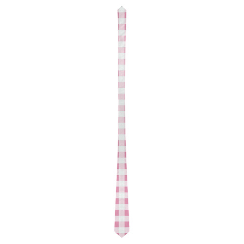 Petal Pink Gingham Classic Necktie (Two Sides)