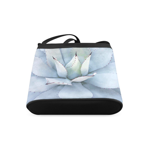 Succulent  Blue Green Nature Vector Art Crossbody Bags (Model 1613)